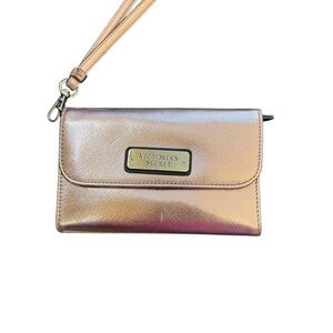Victoria's Secret Metallic Rose Gold Wristlet